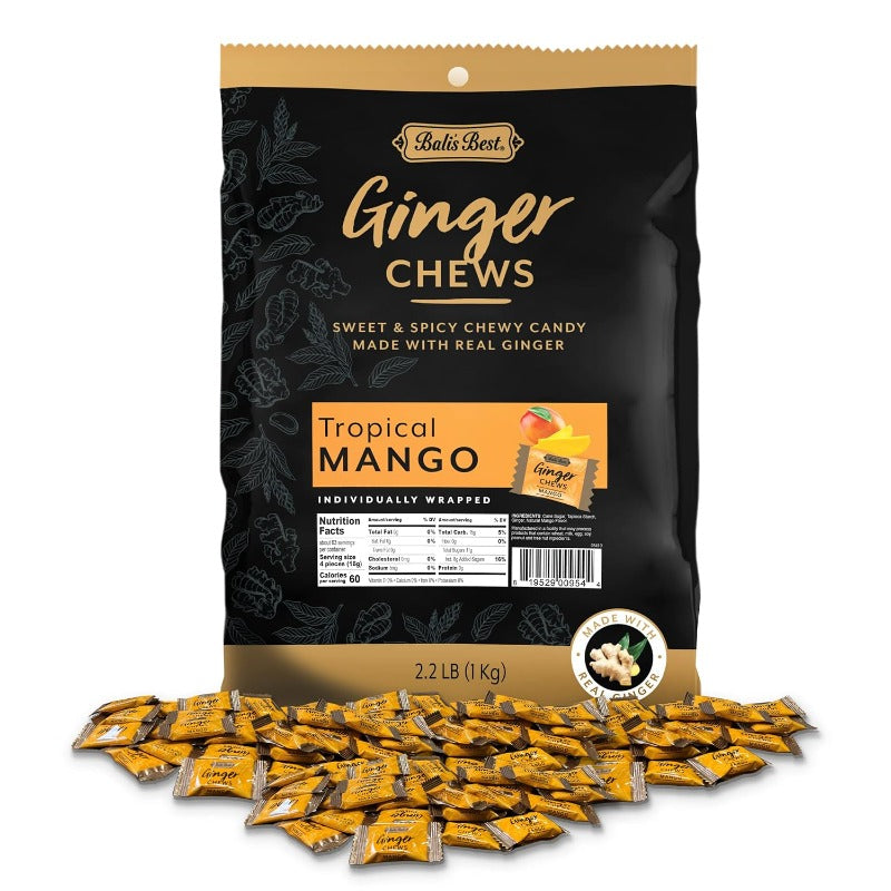 Balis Best Mango Ginger Chews Bulk Bag Auntie K Candy 3071