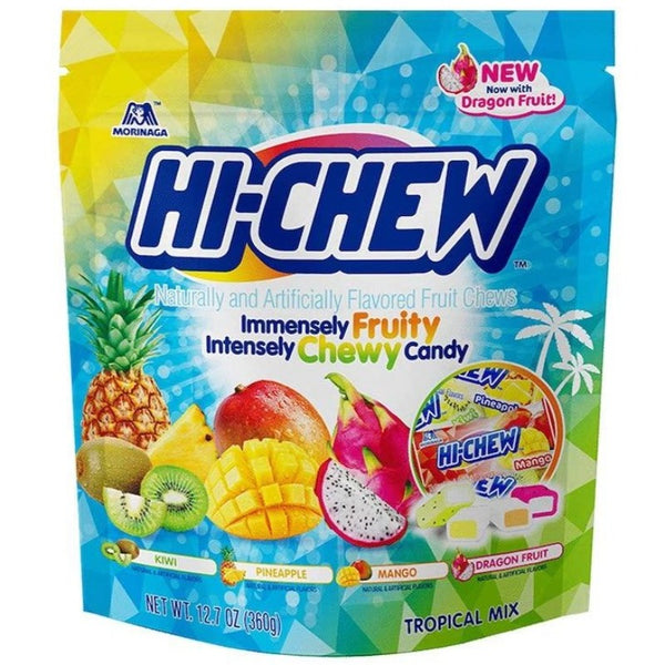 Morinaga Hi Chew Tropical Mix Stand Up Pouch Chewy Candy Kiwi Pineapp Auntie K Candy