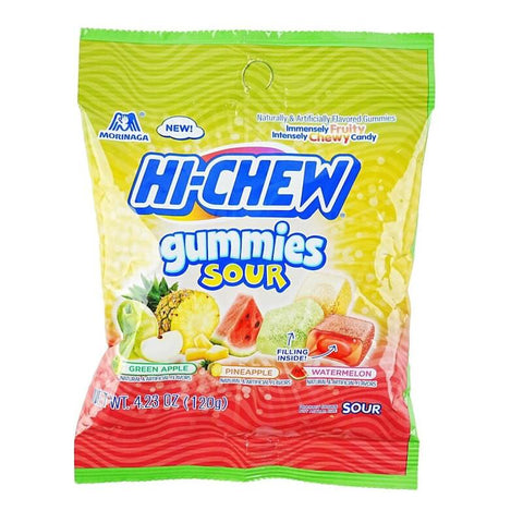 Morinaga Hi-Chew Sour Gummies, Watermelon, Green Apple and Pineapple