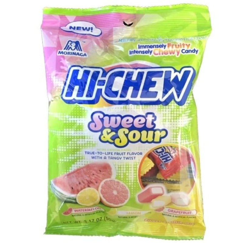 Morinaga Japan Hi Chew Sweet And Sour Chewy Candy Watermelon Grapefr