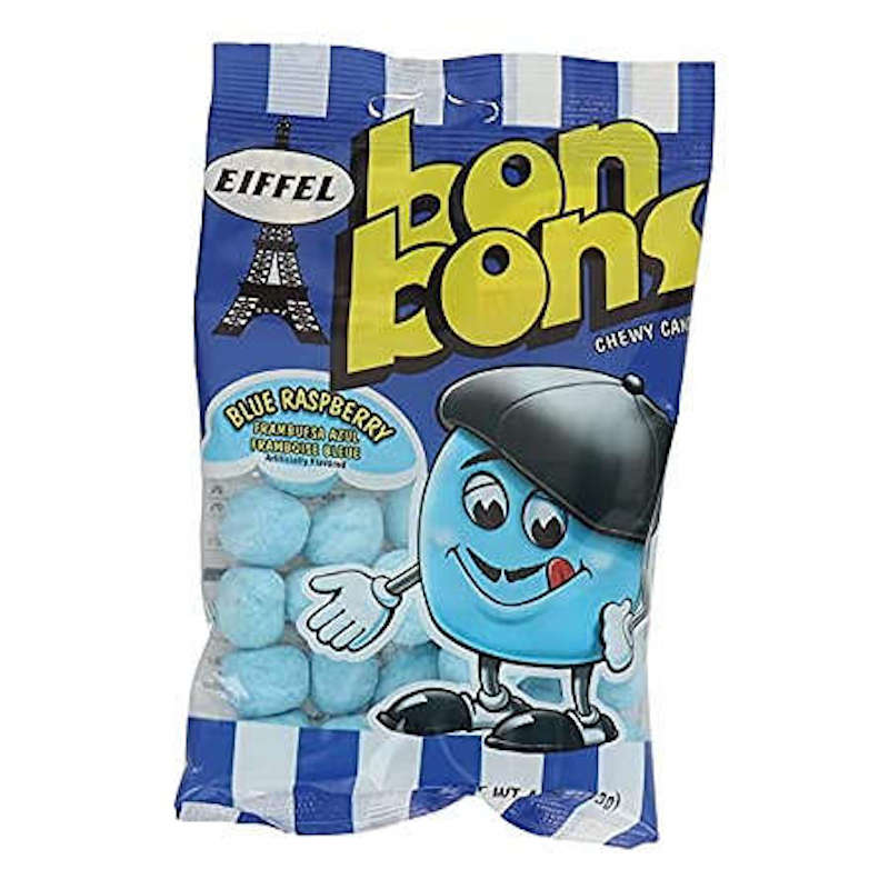 Eiffel Blue Raspberry Bonbons 4 oz Front Packaging